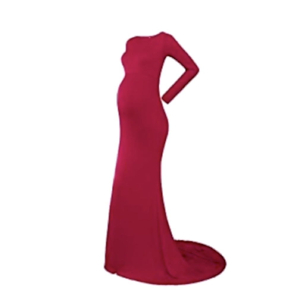 Burgundy Maternity Dress